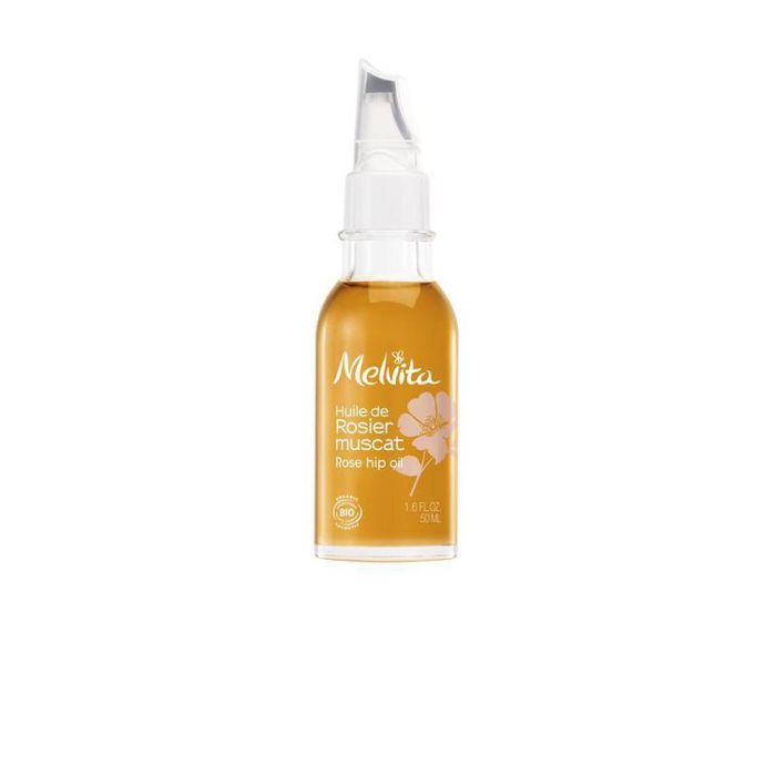 Melvita Aceite de Rosa Mosqueta Orgánico Certificado Ecocert - Hidratante Corporal, Regenerador y Antiestrías para Pieles Cansadas 50 ml