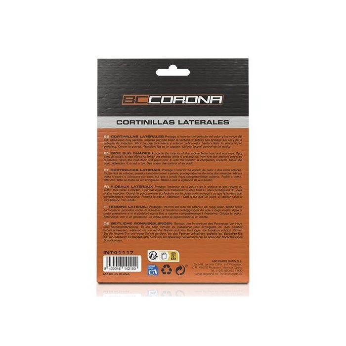 Cortinillas Laterales Universales Coche INT41117 - Juego de 2, Protección Solar UV y Calor, Ventana Abierta, Anti-Insectos 2 Cortinillas Laterales Universales Coche INT41117 - Juego de 2, Protección Solar UV y Calor, Ventana Abierta, Anti-Insectos 2