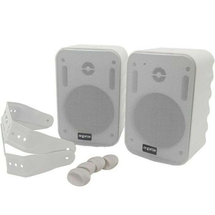 Approx APPSPK15X2 Altavoces Autoamplificados 30W 2.0 Blancos con Woofer 5" y Tweeter 1/2", Soportes Pared y Controles de Agudos/Bajos 1 Approx APPSPK15X2 Altavoces Autoamplificados 30W 2.0 Blancos con Woofer 5" y Tweeter 1/2", Soportes Pared y Controles de Agudos/Bajos 1