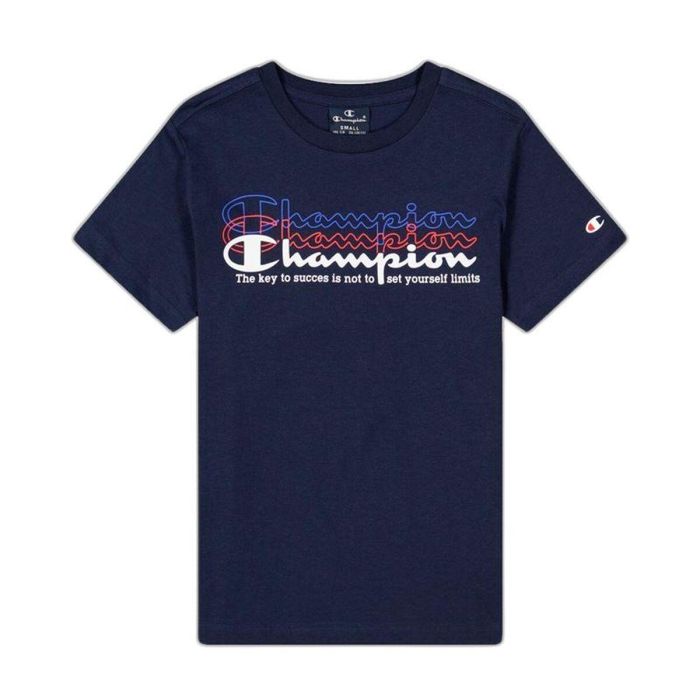 Camiseta de Manga Corta Niño Champion Crewneck Azul 1