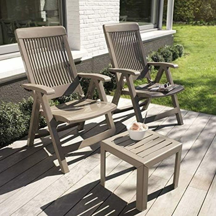 Grosfillex GRO3100038102428 Mesa de centro Miami 40x40cm topo