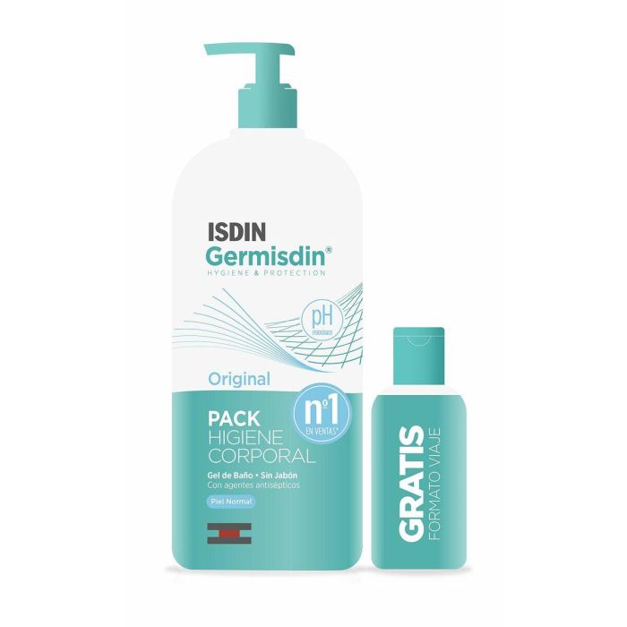 ISDIN Germisdin Original Gel de Baño Syndet Lote 2 pz: Limpieza Efectiva y Protección para Piel Normal y Delicada (1000ml + 100ml)