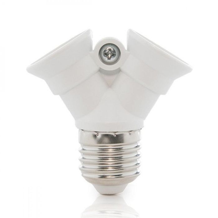 Adaptador E27 a 2 X E14 Adaptador E27 a 2 X E14