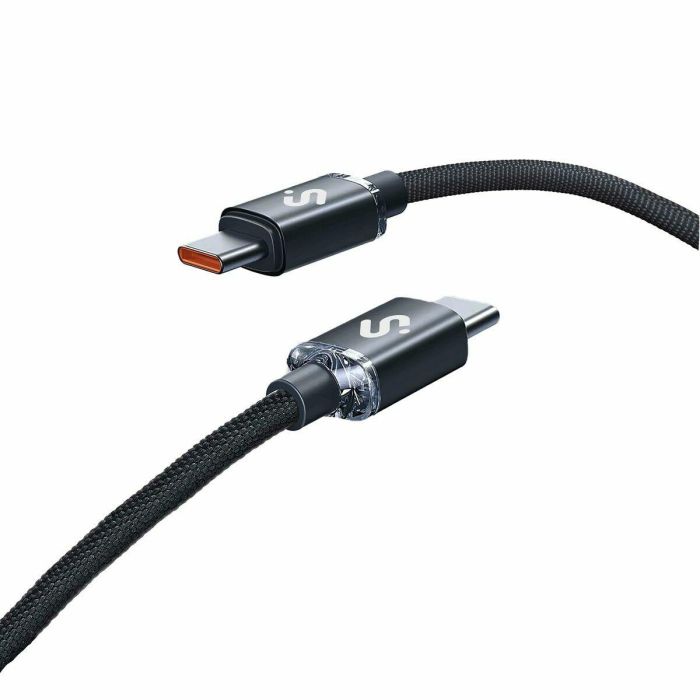 Cable USB-C a USB-C Subblim OPTIMUS Negro 1 m 21 Cable USB-C a USB-C Subblim OPTIMUS Negro 1 m 21