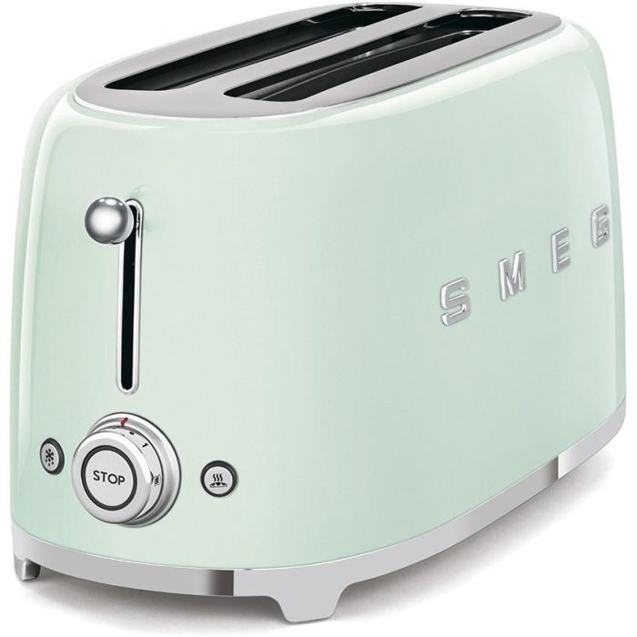 Smeg TSF02PGEU Tostadora de pan para 4 rebanadas, estilo años 50, verde pastel 2 Smeg TSF02PGEU Tostadora de pan para 4 rebanadas, estilo años 50, verde pastel 2
