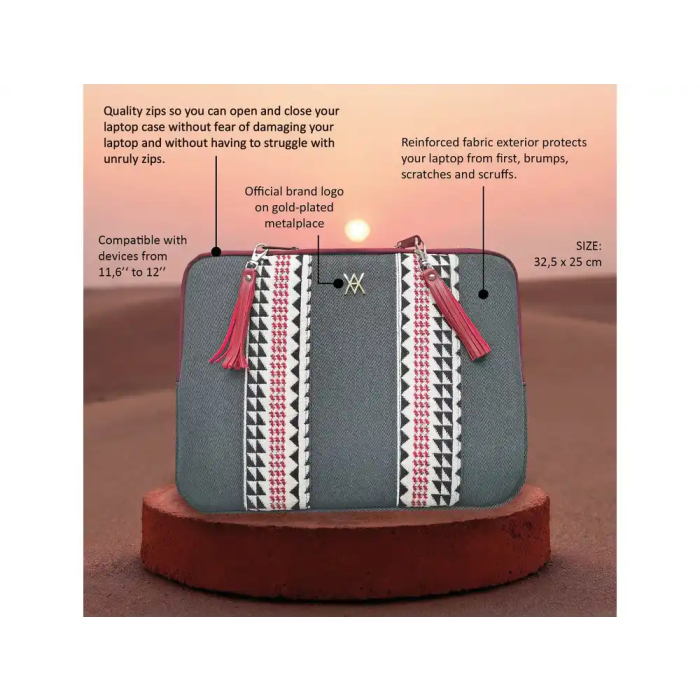 Wondee Funda para Portátil Compatible con Dispositivos de hasta 12 Pulgadas, Protección contra Golpes y Arañazos, Cierre Cremallera, Ligera, Universal, Estilo Artístico 2