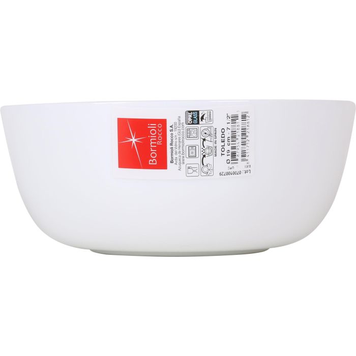 Bormioli Rocco Ensaladera Toledo Vidrio Opal Templado 19 cm Juego de 6 Apta Lavavajillas y Microondas 1
