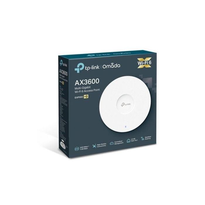 TP-LINK Punto de Acceso WI-FI AX3600 Ceiling Mount Dual-Band + 1×2.5Gbps RJ45 Port 4 TP-LINK Punto de Acceso WI-FI AX3600 Ceiling Mount Dual-Band + 1×2.5Gbps RJ45 Port 4