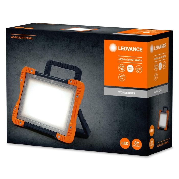 Ledvance LVE-4058075576599 Luz de Trabajo LED Panel 50W 4000Lm 4000K Blanco Natural 110º IP20. Ideal para Interiores, Talleres y Renovación. 1