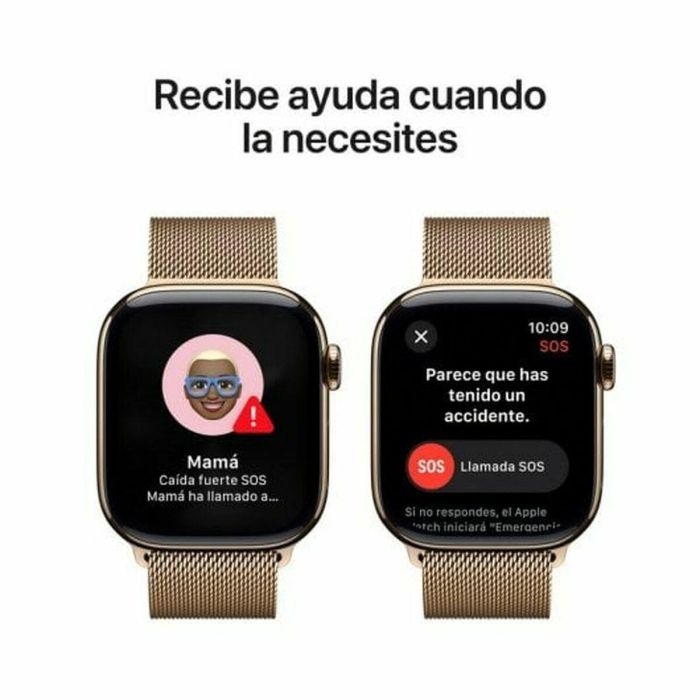 Apple Watch Series 10 GPS + Cellular 42mm Titanio Dorado con Pulsera Milanese Loop Acero Inoxidable Oro 64GB 11 Apple Watch Series 10 GPS + Cellular 42mm Titanio Dorado con Pulsera Milanese Loop Acero Inoxidable Oro 64GB 11