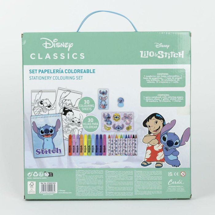 Conjunto de papelería coloreable stitch 30.0 x 30.0 x 2.5 cm 8 Conjunto de papelería coloreable stitch 30.0 x 30.0 x 2.5 cm 8
