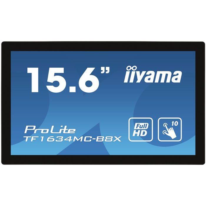 iiyama ProLite TF1634MC-B8X monitor pantalla táctil 39,6 cm (15.6") 1920 x 1080 Pixeles Multi-touch Multi-usuario Negro iiyama ProLite TF1634MC-B8X monitor pantalla táctil 39,6 cm (15.6") 1920 x 1080 Pixeles Multi-touch Multi-usuario Negro