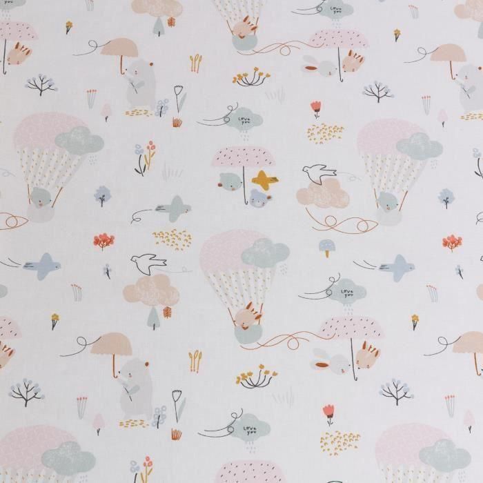 Tineo Colchón nómada Globos para Bebé 120x60x4 cm Blanco. Colchoneta de viaje extraíble con base aislante y funda con asa. 4