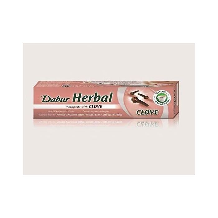 DABUR Dentífrico Clavo 100 ml con Aceite de Clavo de Olor para Dientes y Encías Sensibles, Efecto Anestésico