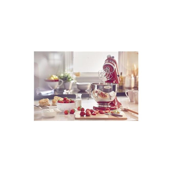 Kitchenaid Robot Línea Artisan 5KSM175 PS EER Rojo 4,8L Robot de Cocina Doméstico de Alto Rendimiento con Acción Planetaria 10