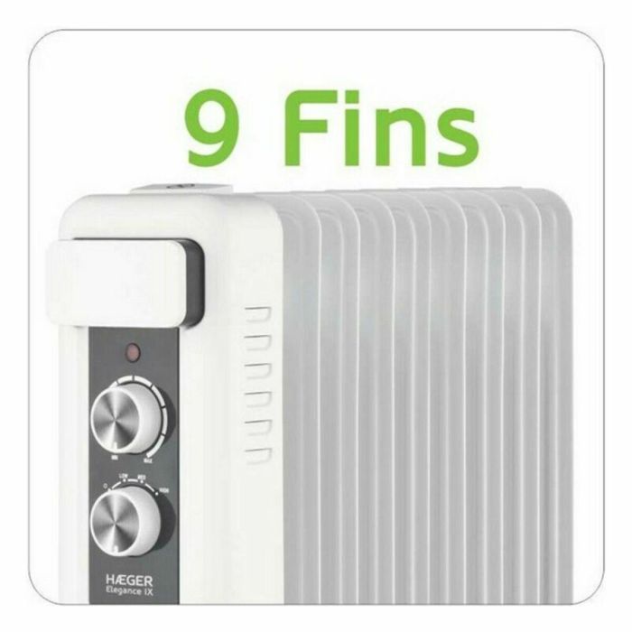 Radiador de Aceite (9 cuerpos) Haeger OH-009.008A Blanco 2000 W 3