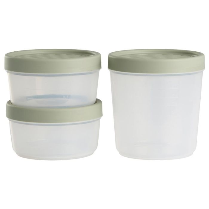 Day Juego de 3 Herméticos Redondos de Plástico para Alimentos, Colores Arena Natural, Verde Musgo y Amarillo Arena, 2x0.5L + 1x1L, Aptos Microondas y Lavavajillas 5