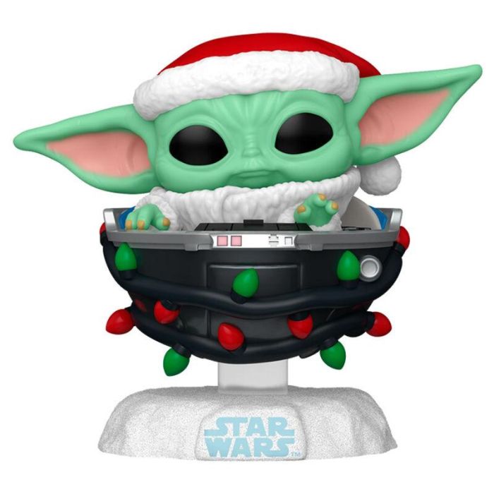 Figura POP Star Wars Grogu with Santa Hat in Pram 1