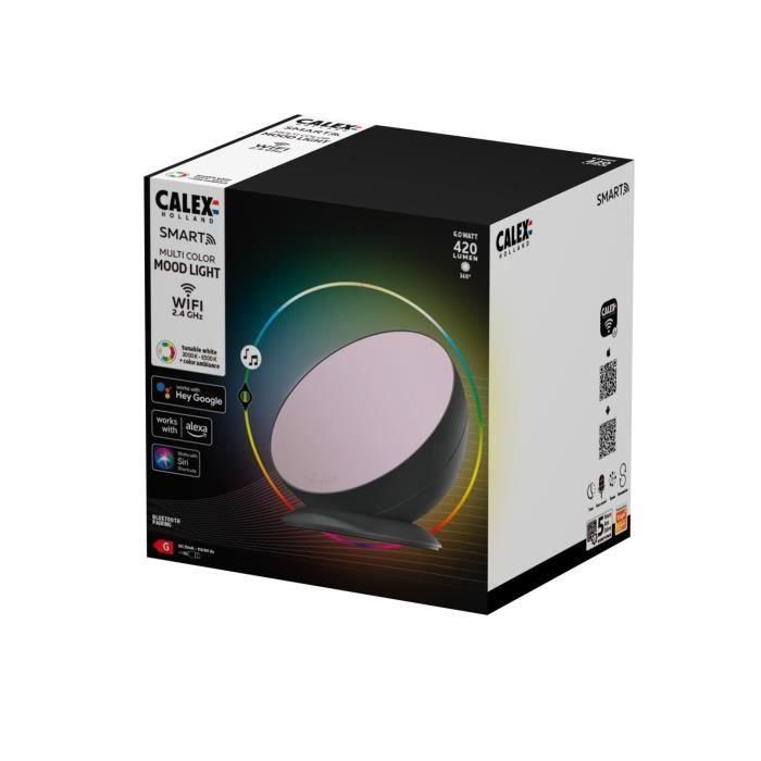 Calex Smart Moodlight 5W 420lm RGBCCT Lámpara LED Iluminación Ambiental Ajustable Colores y Temperatura 3000-6500K Compatible Alexa