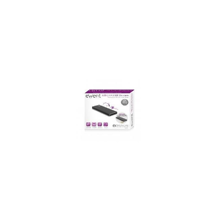 Ewent EW7023 Caja Externa para SSD M.2, USB 3.2 Gen 1, 5 Gbit/s, Negro 2 Ewent EW7023 Caja Externa para SSD M.2, USB 3.2 Gen 1, 5 Gbit/s, Negro 2