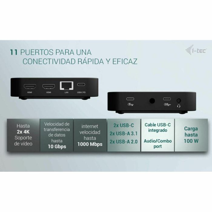 Hub USB i-Tec C31DUALHDMIDPD100 7
