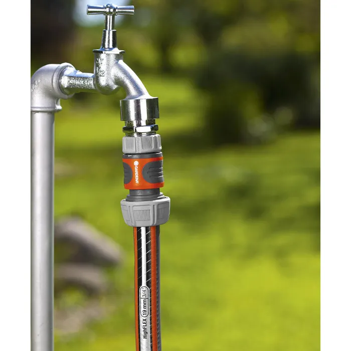 Gardena Conector Rápido para Manguera ¾ Pulg (19 mm) Polipropileno Gris/Naranja Antihielo 2