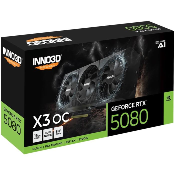 Inno3D RTX 5080 16GB GDDR7 3 Ventiladores OC - Tarjeta Gráfica Gaming de Alto Rendimiento para PC 1 Inno3D RTX 5080 16GB GDDR7 3 Ventiladores OC - Tarjeta Gráfica Gaming de Alto Rendimiento para PC 1