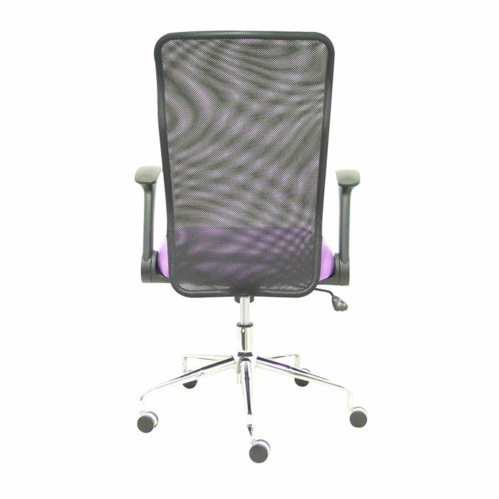 PIQUERAS Y CRESPO Silla Minaya respaldo malla negro asiento bali lila 1