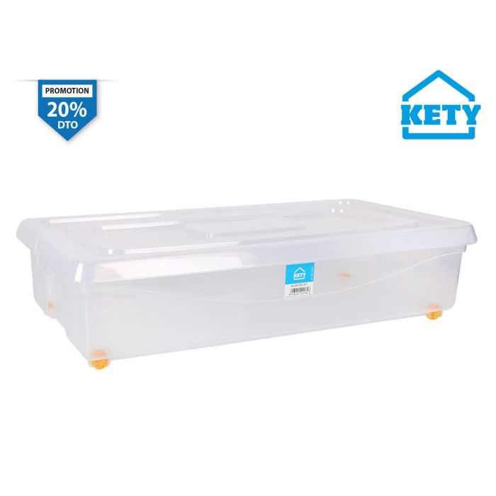 Caja de almacenaje bajocama con tapa Kety (6 Unidades) Caja de almacenaje bajocama con tapa Kety (6 Unidades)