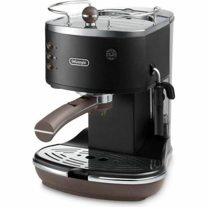 De'Longhi ECOV 310.BK Máquina de Café Espresso Icona Vintage 15 Bares, 1.4L, Vaporizador Ajustable, Caldera Acero Inoxidable, Negro Marrón De'Longhi ECOV 310.BK Máquina de Café Espresso Icona Vintage 15 Bares, 1.4L, Vaporizador Ajustable, Caldera Acero Inoxidable, Negro Marrón