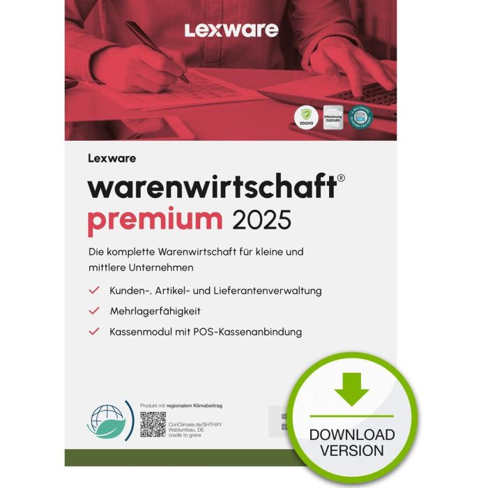 Lexware Warenwirtschaft Premium 2025 - 5 Dispositivos - Descarga Digital