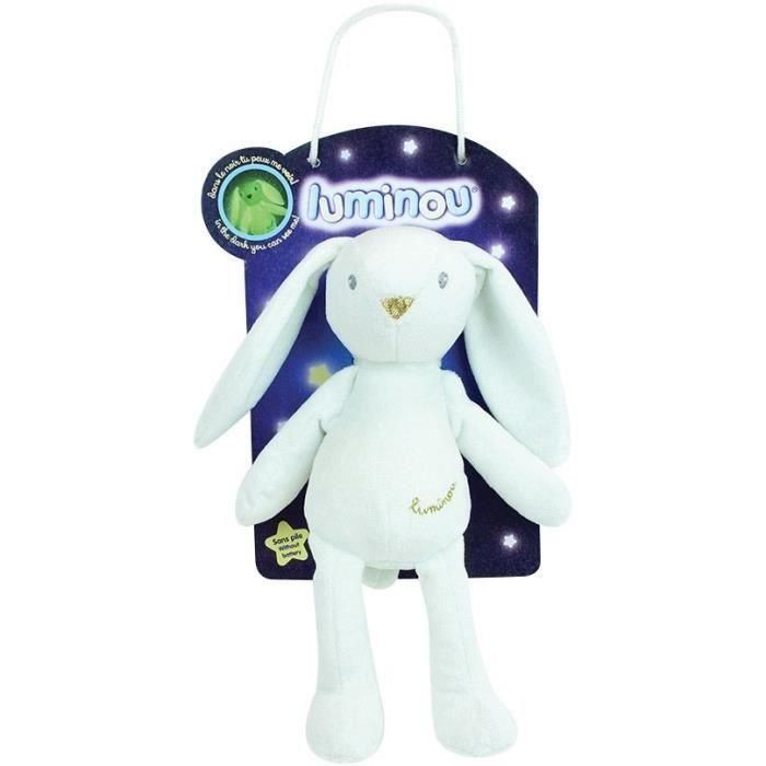 JEMINI Luminou Conejo blanco Peluche natural luminoso que funciona sin batería +/- 20 cm 2 JEMINI Luminou Conejo blanco Peluche natural luminoso que funciona sin batería +/- 20 cm 2