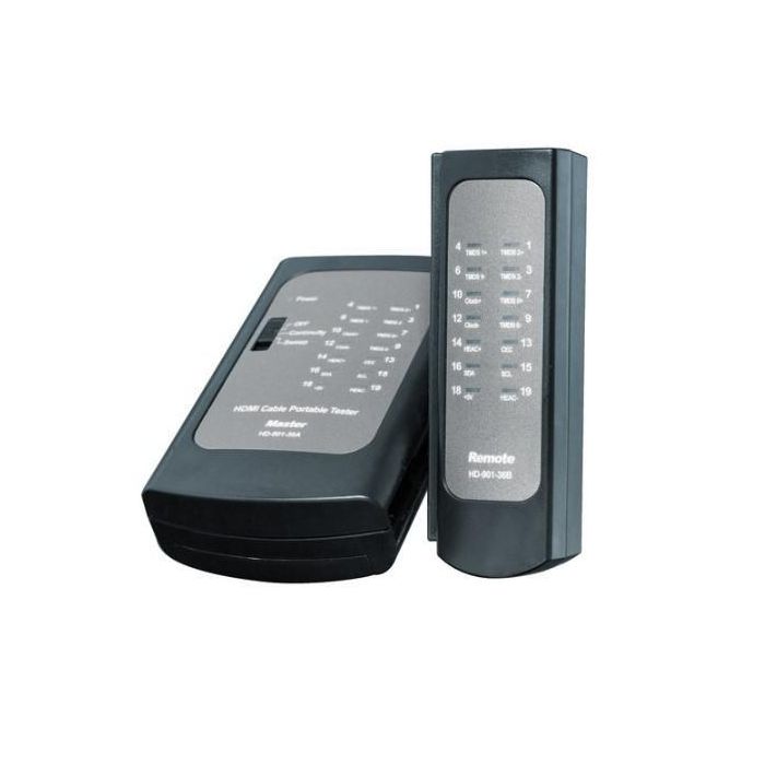 MicroConnect Probador de Cable HDMI B-Run con Unidades Maestra y Remota para Cables Largos. Modos Continuidad y Barrido.