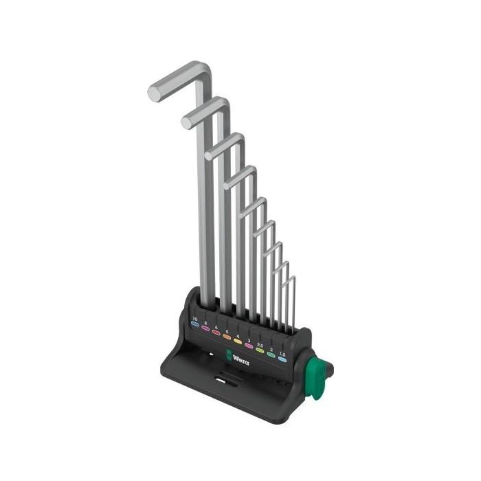 Wera 950/9 Hex-Plus 8 Juego de llaves angulares métricas cromadas 0 Wera 950/9 Hex-Plus 8 Juego de llaves angulares métricas cromadas 0