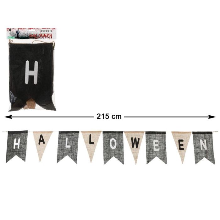 Guirnalda De Banderines Halloween 215 cm Con Letras Decorativas