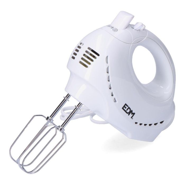 Edm Batidora amasadora turbo 200W, 5 velocidades + turbo, incluye 2 varillas