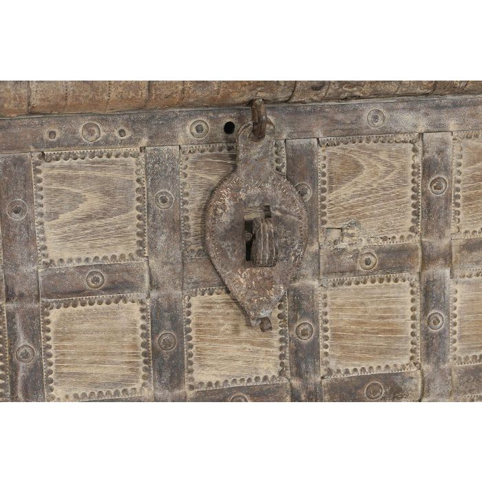 DKD Home Decor Arcón Item Home de Teca Natural 118x66x87 cm - Colección Unique/Antique Pieza Única 4