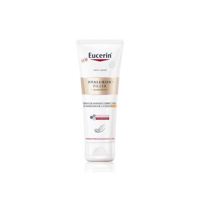 Eucerin Hyaluron Filler + Elasticity Crema de Manos Correctora Manchas Edad, con Thiamidol, 75 ml