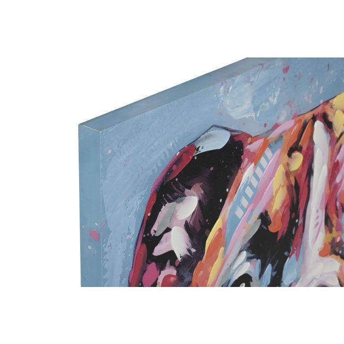 DKD Home Decor Cuadro Moderno Multicolor 80 x 80 cm Lienzo MDF Perro (2 Unidades) 1