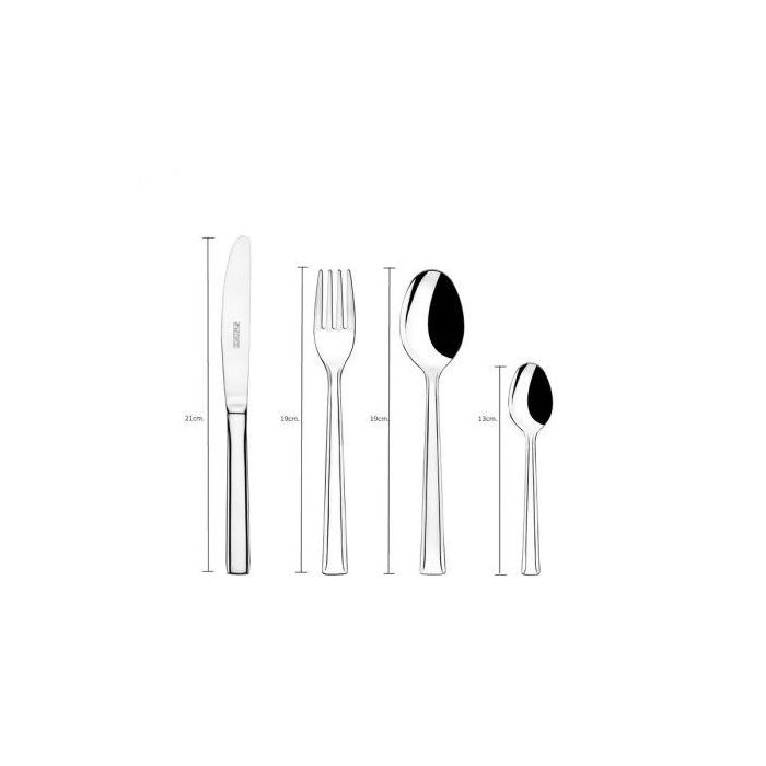 Pack 24 Cubiertos Monix M180973/ 6 Cucharas + 6 Tenedores + 6 Cuchillos + 6 Cucharas Café/ Acero inoxidable 1 Pack 24 Cubiertos Monix M180973/ 6 Cucharas + 6 Tenedores + 6 Cuchillos + 6 Cucharas Café/ Acero inoxidable 1