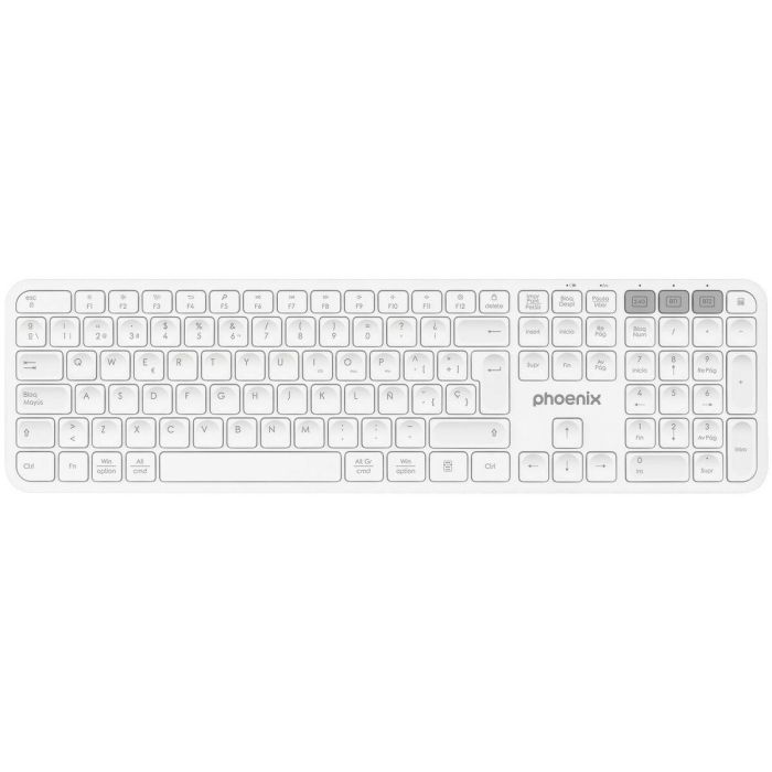 Teclado Bluetooth Phoenix K300 Blanco Qwerty Español Teclado Bluetooth Phoenix K300 Blanco Qwerty Español