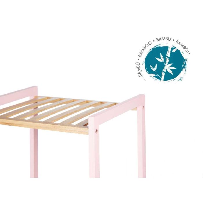 Estantería Cuadrada 3 Estantes Bambú Rosa Berilo 35x70x30 cm 3 Estantería Cuadrada 3 Estantes Bambú Rosa Berilo 35x70x30 cm 3