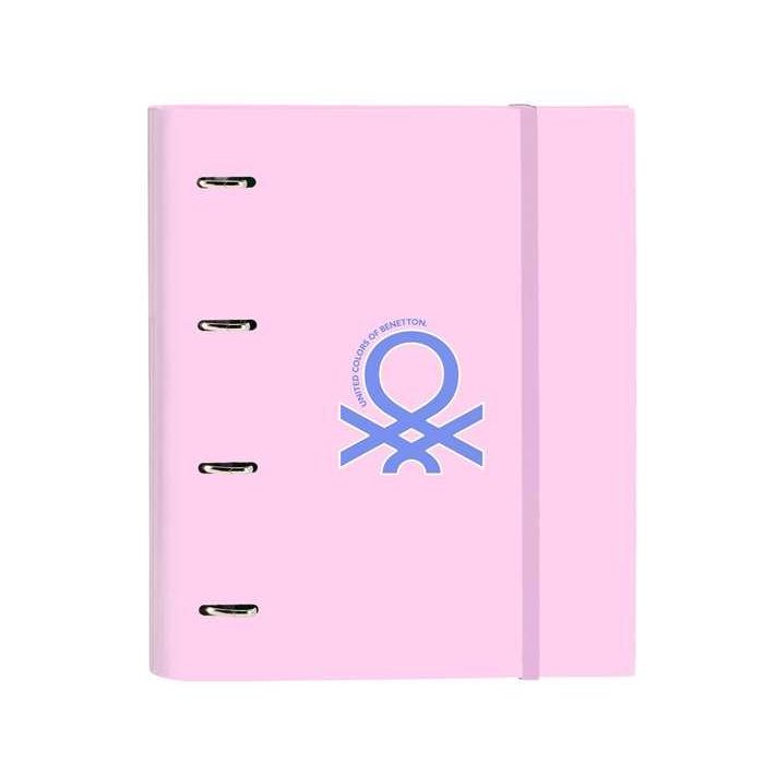 Carpeta de anillas Benetton Pink Rosa (27 x 32 x 3.5 cm)