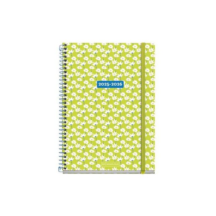 Agenda Escolar (2025-26) Miquelrius Teen Espiral Tapa Extra Con Goma Plus 4º 154X215 S/V Apais. Margaritas