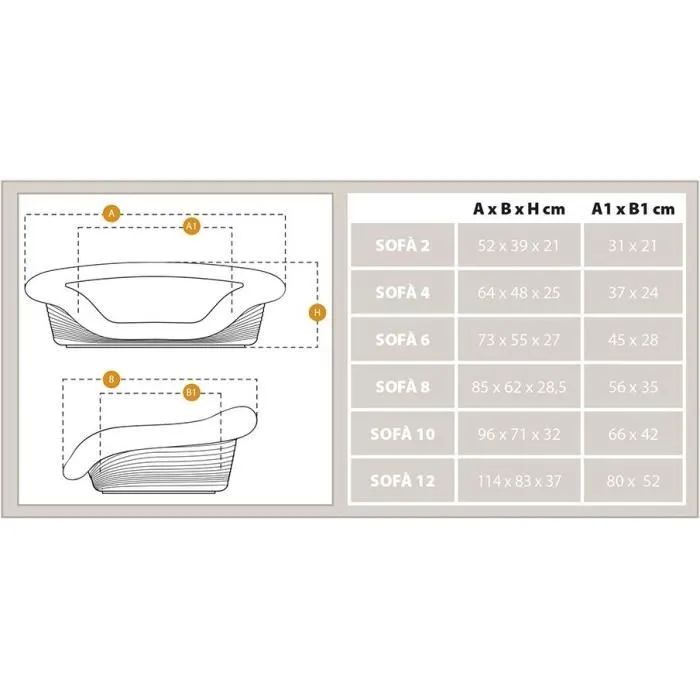 Ferplast Cesta Sofá 4 Celeste Pequeño Ovalado Interior con Cojín Separado FER8010690093772 1