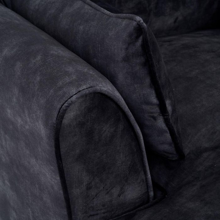 Sofá Chaise Longue Gris Oscuro Tejido 114 X 155 X 92 cm