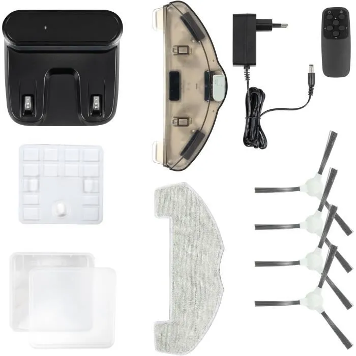 Livoo DOH145 WASH'UP Robot Aspirador Conectado - 1000 Pa - 70 min - 2 Depósitos - Negro 3