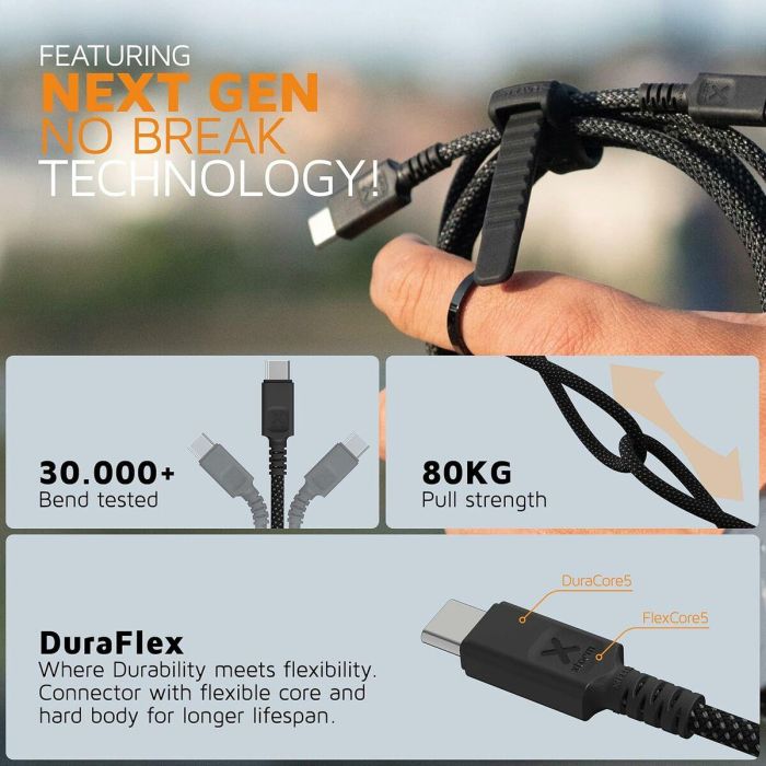 Cable USB Xtorm CX3051 Negro 1,5 m 5
