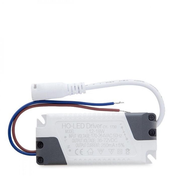 Driver LED No Dimable 18W | Fuente de Alimentación de Corriente Constante para Focos Downlight y Luminarias LED 1 Driver LED No Dimable 18W | Fuente de Alimentación de Corriente Constante para Focos Downlight y Luminarias LED 1