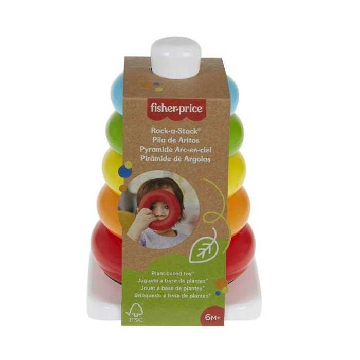 Fisher-Price Grf09 Juguete Pirámide Balanceante Bebés +9 Meses, Apilar 5 Aros de Colores, Base de Balanceo, Materiales Vegetales 7 Fisher-Price Grf09 Juguete Pirámide Balanceante Bebés +9 Meses, Apilar 5 Aros de Colores, Base de Balanceo, Materiales Vegetales 7